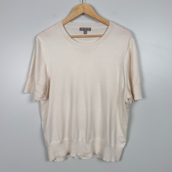 J. Crew Shrunken TENCEL lyocell-blend T-shirt Size XXL BX481 Mountain White NEW - Picture 4 of 9